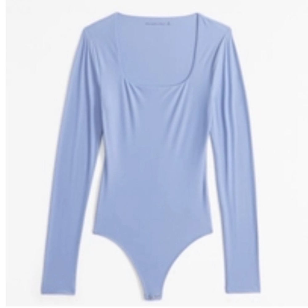 Abercrombie Light Blue Long Sleeve Bodysuit